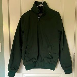 Men’s French Connections Small Zippered Jacket-Dark/Forest Green